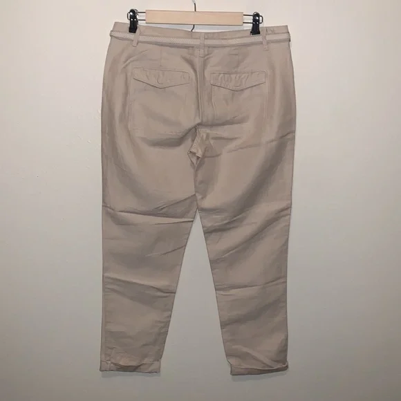 Loft Cropped Linen Blend Pants - Picture 2 of 4